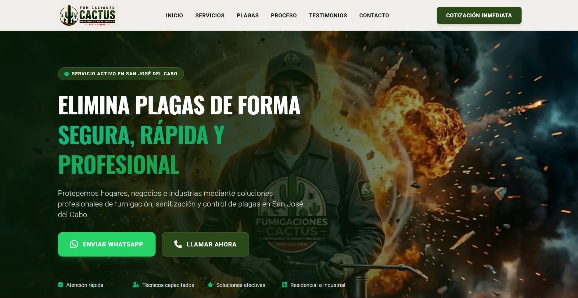 Cactus Fumigaciones Website
