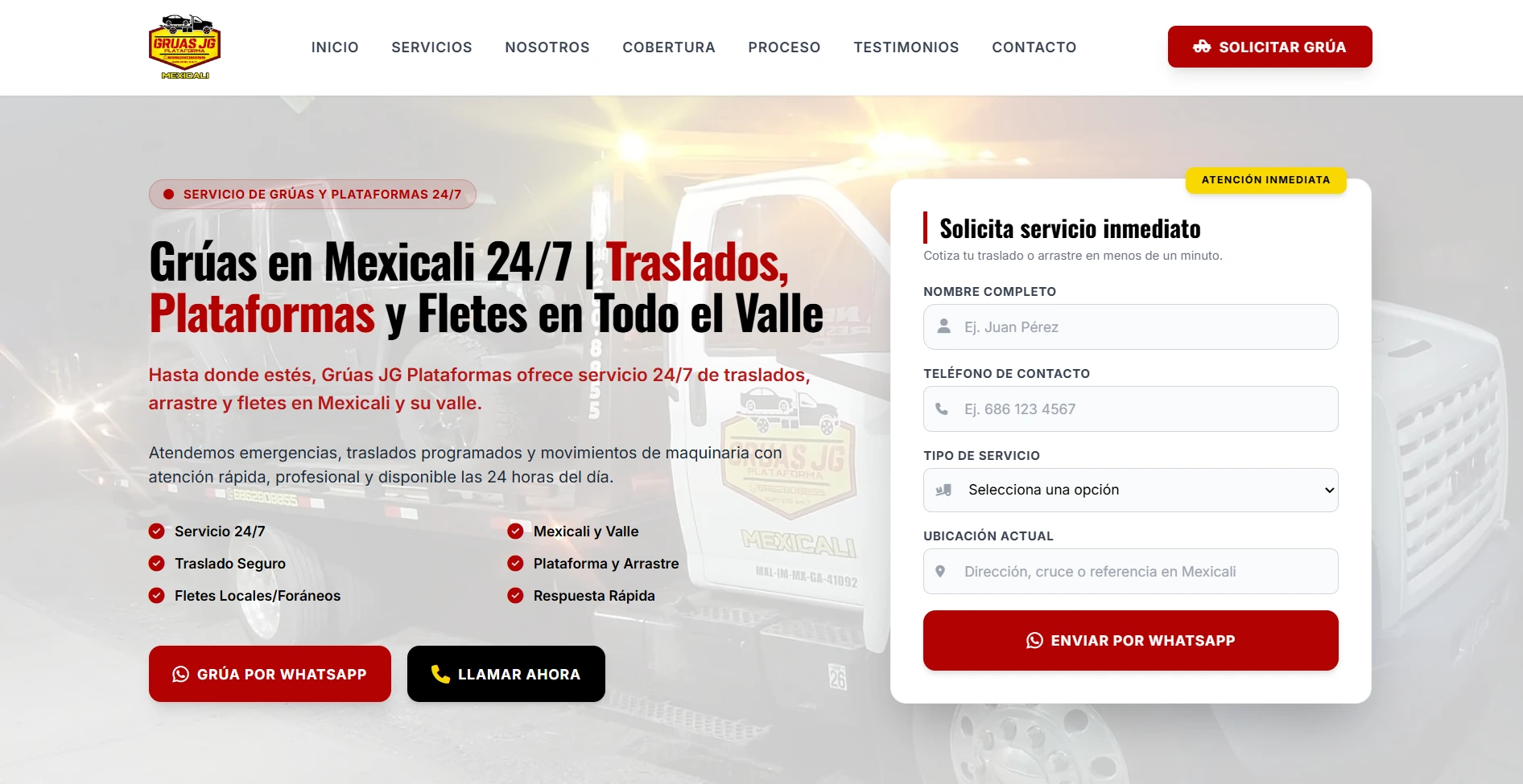 Grúas JG Website