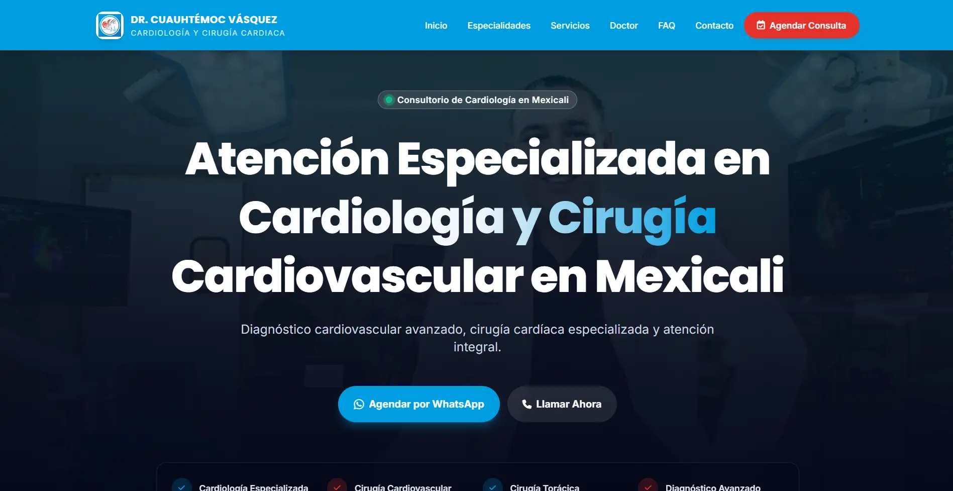 Cardiología y Cirugía Cardiacas Website